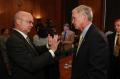 Senator Johnson speaks with General Michael Hayden