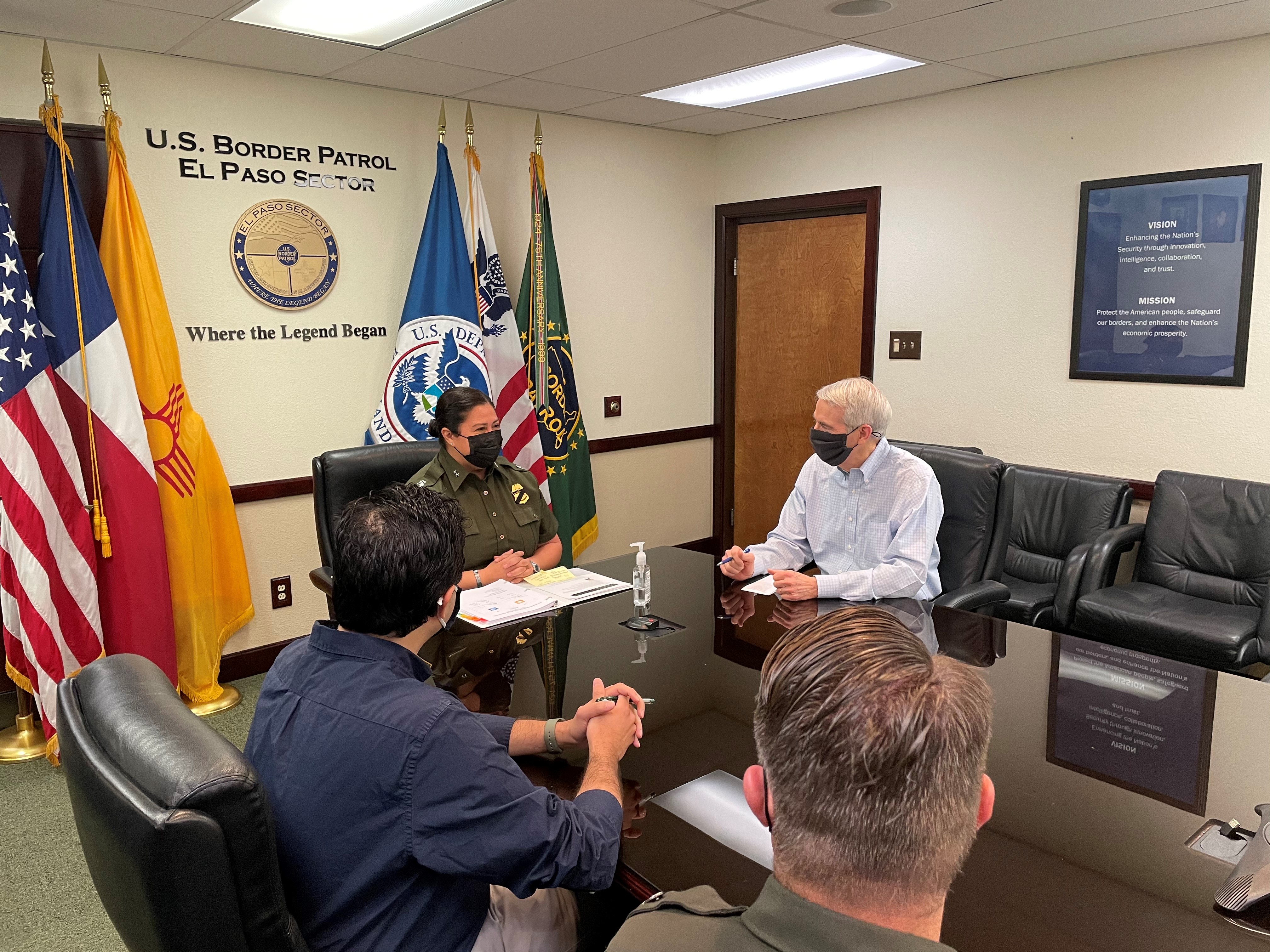 Portman in Border Patrol Meeting